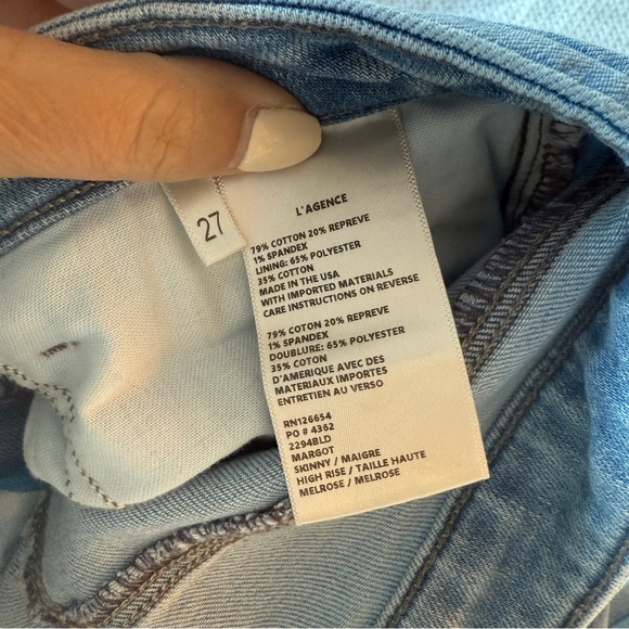 L’Agence Margot Cropped Skinny Jeans - Size 27 - Picture 8 of 14